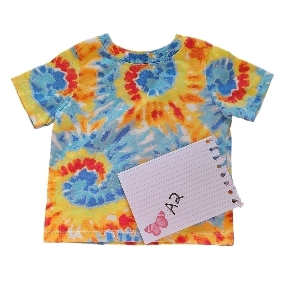 5/$25 Tie-dye short sleeve shirt size 6-9 months
